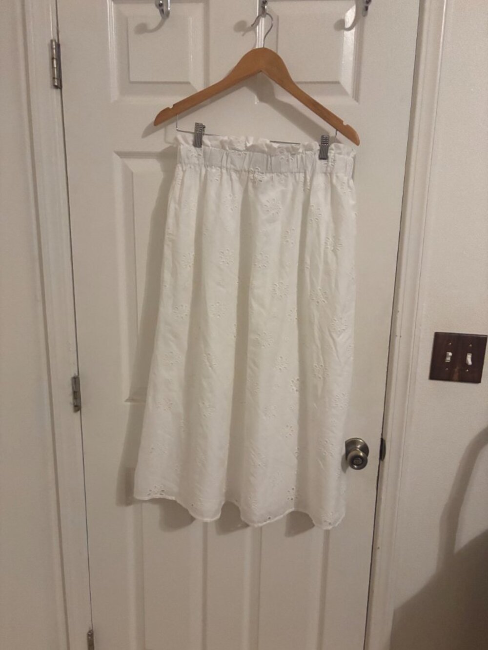 Universal Thread White Eyelet A-Line Midi Skirt